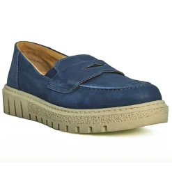 Chaussures Confort|SCALINA Mocassins Femme Bleu Marine