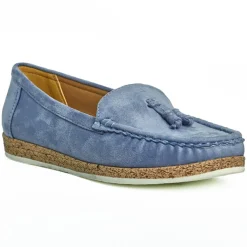 Chaussures Confort|SCALINA Mocassins Femme Bleu