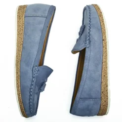 Chaussures Confort|SCALINA Mocassins Femme Bleu