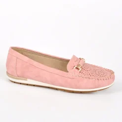 Chaussures Confort|SCALINA Mocassins Femme Rose Pale