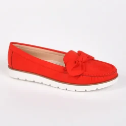 Mocassins|VICE VERSA Mocassins Femme Semelles Souples Rouge