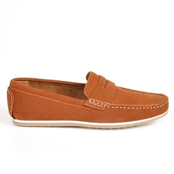 Mocassins, Chaussures Bateaux|FORTUNATO Mocassins Homme Aspect Daim Marron
