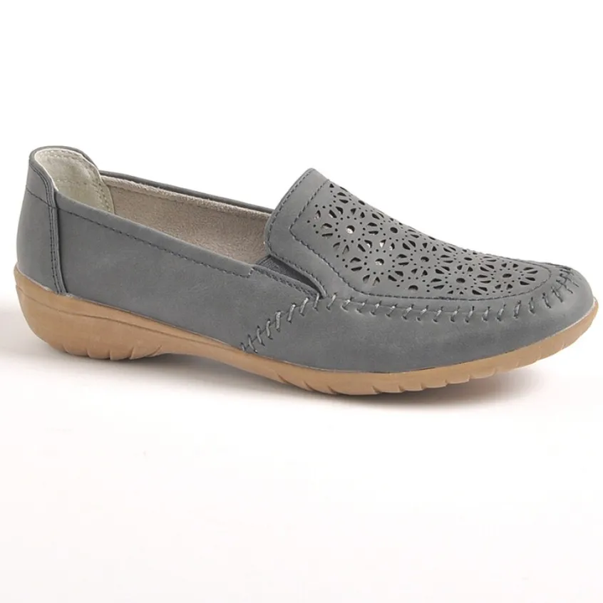 Chaussures Confort|SCALINA Mocassins Pour Femme Bleu Marine