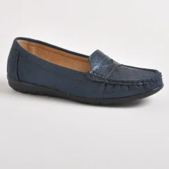 Chaussures Confort|SCALINA Mocassins Semelles Souples Bleu Marine