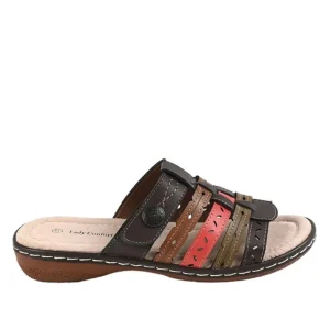 Chaussures Confort|LADY CONFORT Mules A Talons Femme Marron