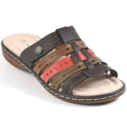 Chaussures Confort|LADY CONFORT Mules A Talons Femme Marron