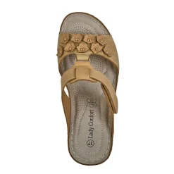 Chaussures Confort|LADY CONFORT Mules A Talons Beige