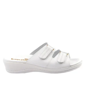 Chaussures Confort|FLEX'IS Mules Compensees Femme Blanc