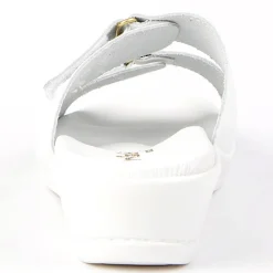 Chaussures Confort|FLEX'IS Mules Compensees Femme Blanc