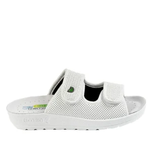Chaussures Confort|ECO BIO SANITAL Mules Compensees Femme Eco Bio Memorisy Blanc