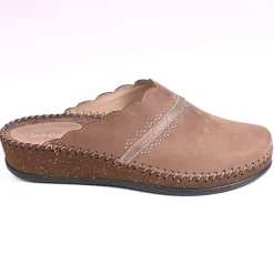 Chaussures Confort|LADY CONFORT Mules Compensees Femme Beige