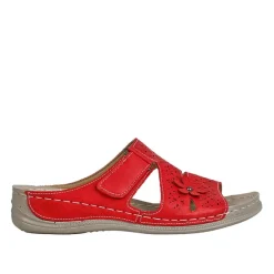 Chaussures Confort|LADY CONFORT Mules Femme Rouge