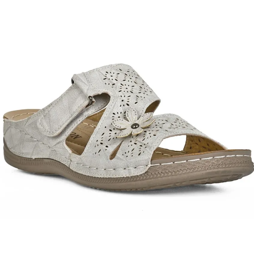 Chaussures Confort|LADY CONFORT Mules Femme Gris