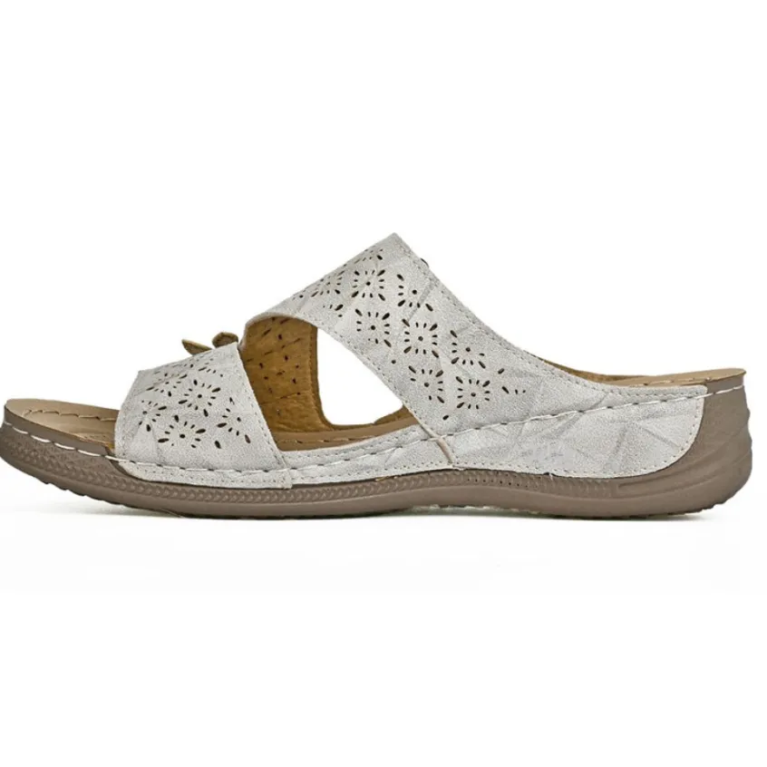 Chaussures Confort|LADY CONFORT Mules Femme Gris