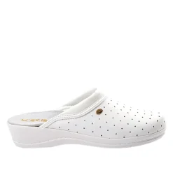 Chaussures Confort|FLEX'IS Mules Sabots Femme Blanc