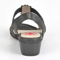 Chaussures Confort|RELIFE Sandales A Talons Femme Avec Elastiques Noir