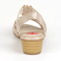 Chaussures Confort|RELIFE Sandales A Talons Femme Avec Elastiques Beige