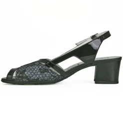 Chaussures Confort|LADY CONFORT Sandales A Talons Noir