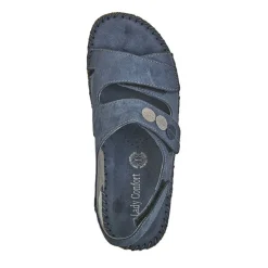 Chaussures Confort|LADY CONFORT Sandales Compensees Femme Cuir Bleu Marine
