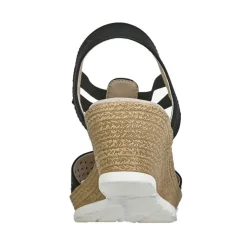 Chaussures Confort|SCALINA Sandales Compensees Femme Noir