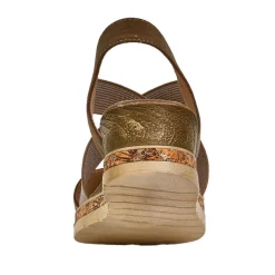 Chaussures Confort|SCALINA Sandales Compensees Femme Kaki