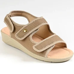 Chaussures Confort|FLEX'IS Sandales Compensees Femme Flexi's Beige