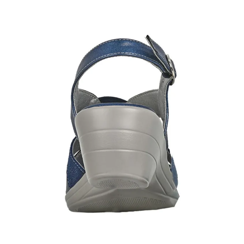 Chaussures Confort|LADY CONFORT Sandales Compensees Femme Bleu Marine