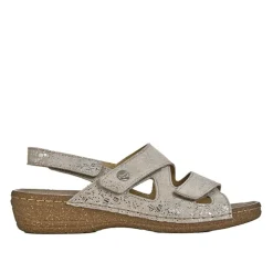 Chaussures Confort|LADY CONFORT Sandales Compensees Femme Cuir Beige