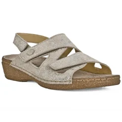 Chaussures Confort|LADY CONFORT Sandales Compensees Femme Cuir Beige