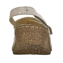 Chaussures Confort|LADY CONFORT Sandales Compensees Femme Cuir Beige