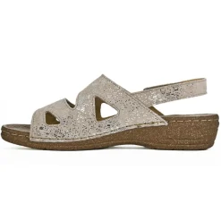 Chaussures Confort|LADY CONFORT Sandales Compensees Femme Cuir Beige