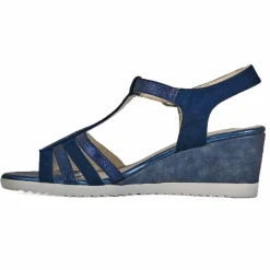Chaussures Confort|SCALINA Sandales Compensees Femme Bleu Marine