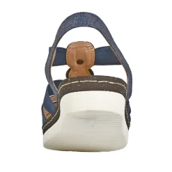 Chaussures Confort|SCALINA Sandales Compensees Femme Bleu Jean