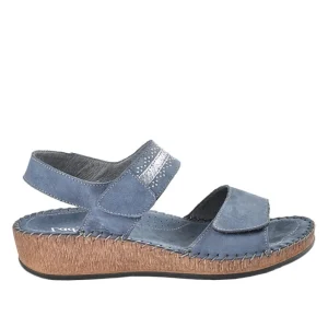 Chaussures Confort|LADY CONFORT Sandales Compensees Bleu