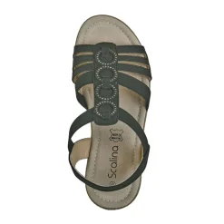 Chaussures Confort|SCALINA Sandales Compensees Noir