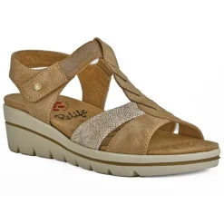 Chaussures Confort|RELIFE Sandales Compensees Semelles Interieures Amovibles Camel