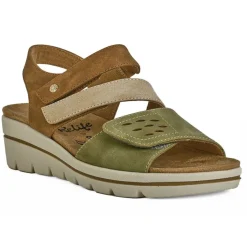 Chaussures Confort|RELIFE Sandales Compensees Semelles Interieures Amovibles Kaki