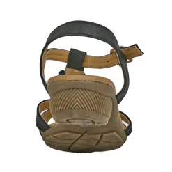 Chaussures Confort|SCALINA Sandales Confort A Talons Femme Noir A Fleurs