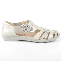 Chaussures Confort|LADY CONFORT Sandales Confort Femme Semelles Souples Argente