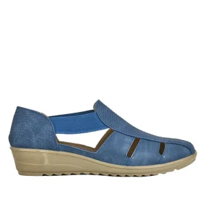 Chaussures Confort|LADY CONFORT Sandales Femme Bleu