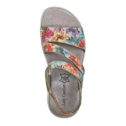 Chaussures Confort|LADY CONFORT Sandales Plates Femme Multicolore