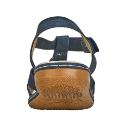 Chaussures Confort|LADY CONFORT Sandales Plates Femme Bleu Marine