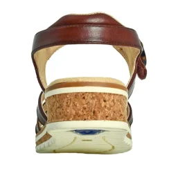 Chaussures Confort|LADY CONFORT Sandales Plates Femme Marron