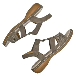 Chaussures Confort|LADY CONFORT Sandales Plates Femme Beige