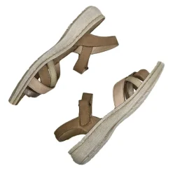 Chaussures Confort|LADY CONFORT Sandales Plates Femme Marron