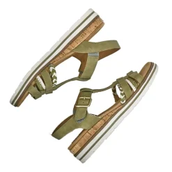 Chaussures Confort|RELIFE Sandales Plates Femme Kaki