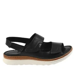 Chaussures Confort|VENUS Sandales Plates Femme Noir