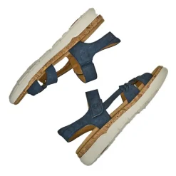Chaussures Confort|RELIFE Sandales Plates Semelles Interieures Amovibles Bleu Marine