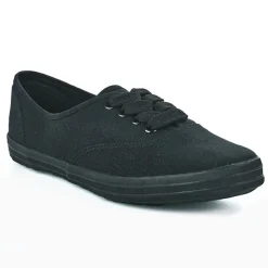 Baskets, Sneakers|STREET LIFE Tennis Femme Noir Unie