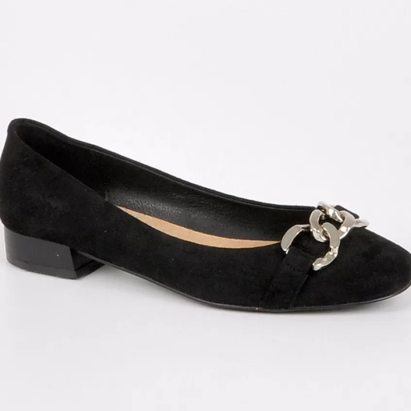 Ballerines | VICE VERSA Ballerines A Talon Femme Noir Avec Chaine